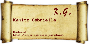 Kanitz Gabriella névjegykártya