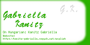 gabriella kanitz business card